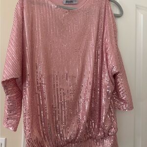 Pink Sequin Women's Top